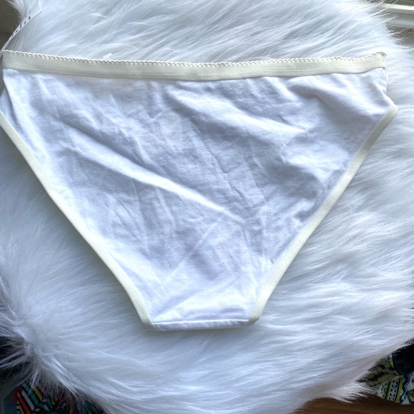 NWT UO Out From Under Embroidered Text Bikini White Med - Forever Or Never - Picture 5 of 11